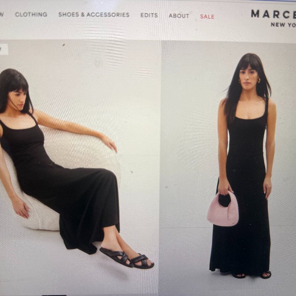 marcella A line black Marvin dress